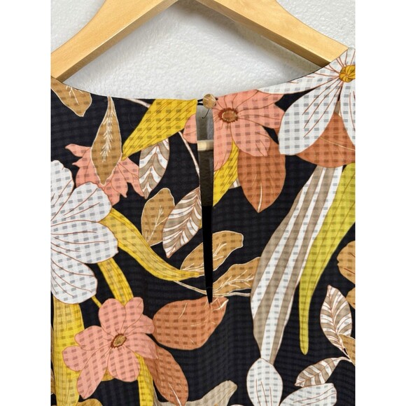 Who What Wear Retro Floral Babydoll Dress Plus Size 1X 3/4 Puff Sleeve Spring - Picture 8 of 11